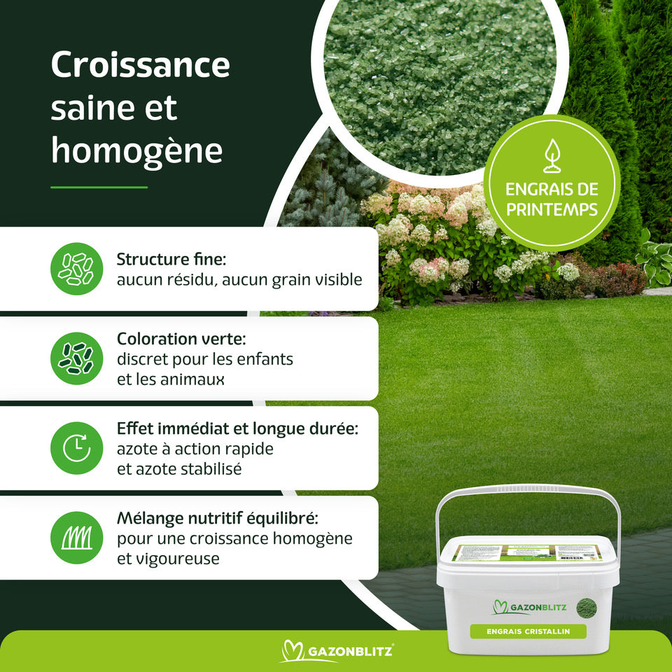 Engrais cristallin GAZONBLITZ™ de printemps