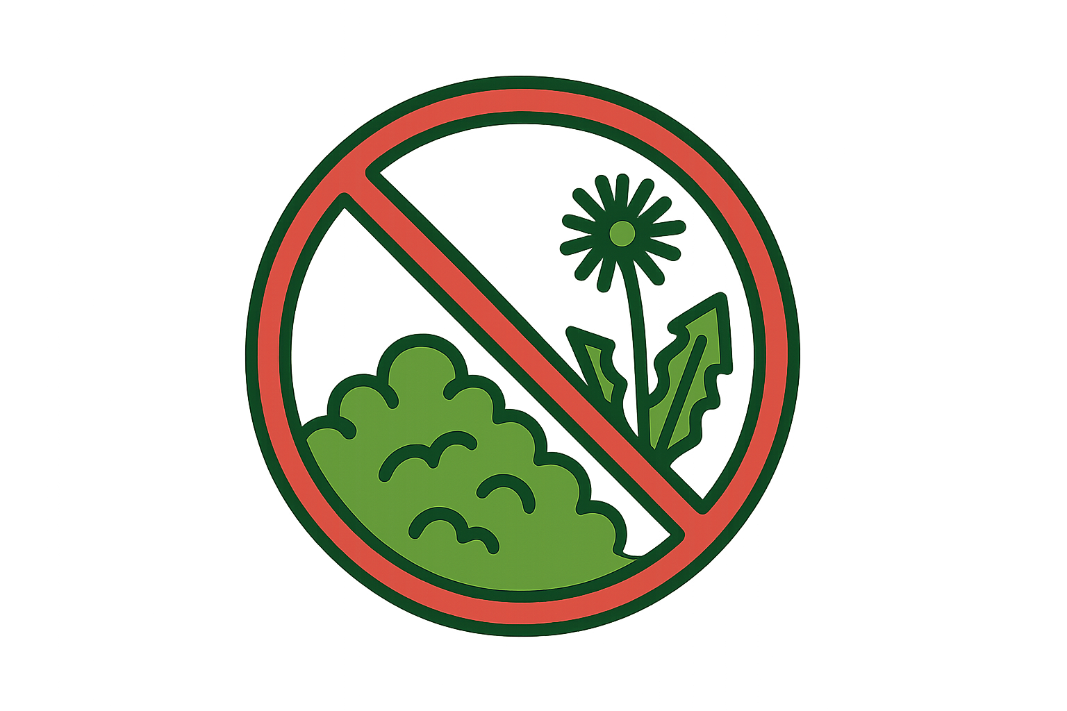 Icon ohne weißen Hintergrund zum Thema gegen moos und unrkaut